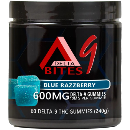 Delta Bites Delta 9 Gummies Blue Razzberry (600mg)